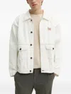 American Vintage Patch-pocket Denim Jacket In White