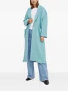 American Vintage Patch-pocket Single-breasted Coat In Blue