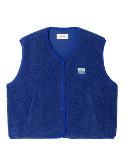 American Vintage Patch Sleeveless Jacket In Blue