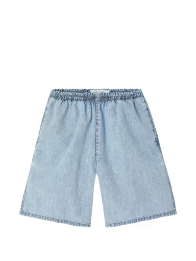 American Vintage Kids' Paybou Denim Shorts In Blue