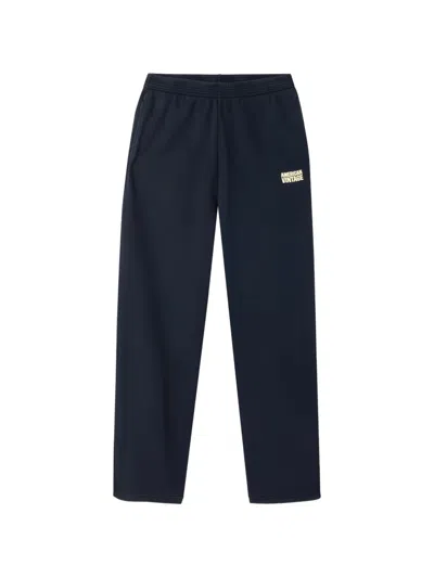 American Vintage Plizzy Elasticated-waistband Track Pants In Blue