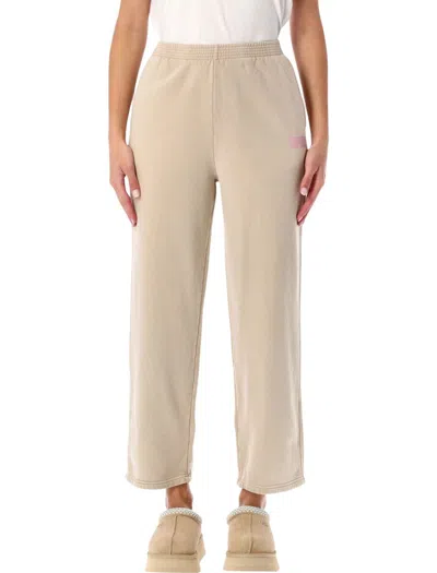 American Vintage Plizzy Jersey Joggers In Neutral