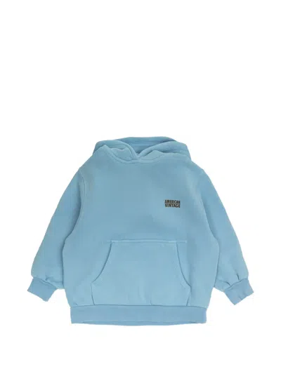 American Vintage Kids' Pouch-pocket Hoodie In Blue