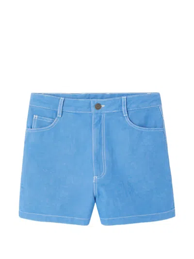 American Vintage Pusway Shorts In Blue