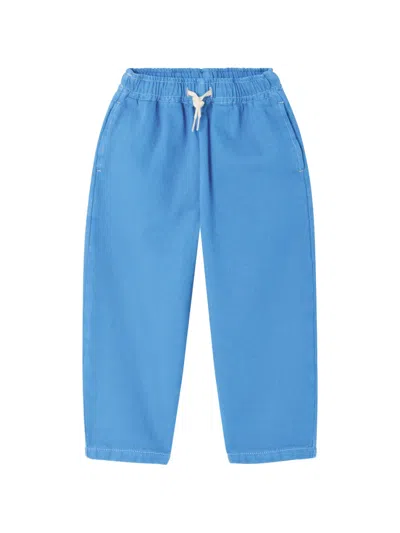 American Vintage Kids' Pusway Straight-leg Trousers In Blue
