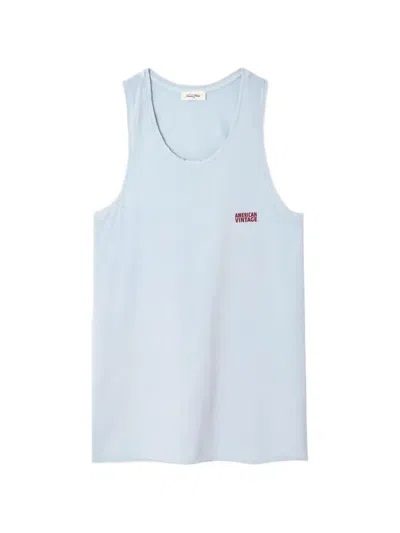 American Vintage Pymaz Logo-print Raw-edge Tank Top In Multi