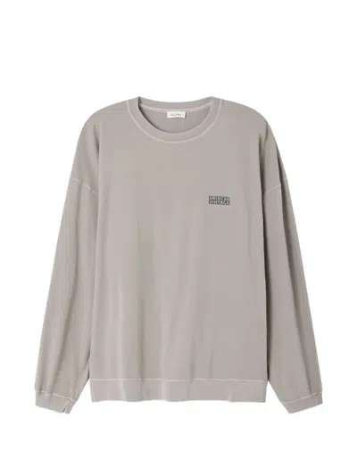 American Vintage Pymaz Long-sleeve T-shirt In Gray