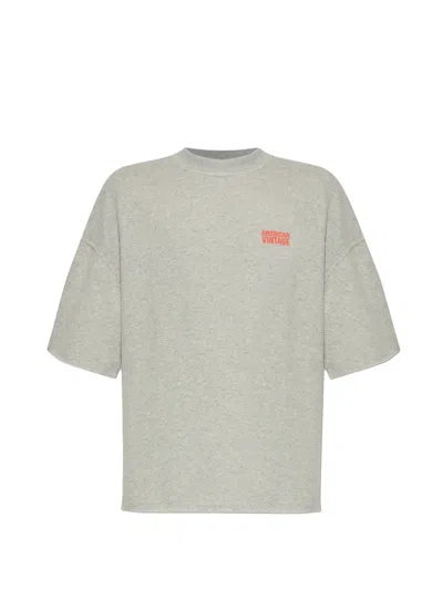 American Vintage Raw-hem T-shirt In Gray