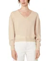 American Vintage Raxow Wool Blend V Neck Sweater In Naturel