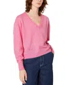 American Vintage Raxow Wool Blend V Neck Sweater In Princesse