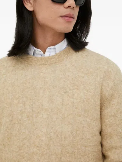 American Vintage Razpark Brushed Crew Neck Jumper In Neutral