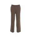 American Vintage Relaxed-fit Jogging Pants With Elastic Waistband In Brown