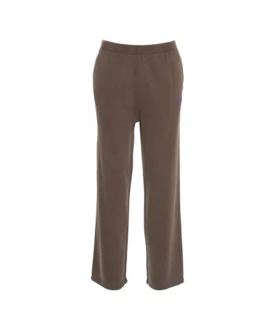 American Vintage Relaxed-fit Jogging Pants With Elastic Waistband In Brown