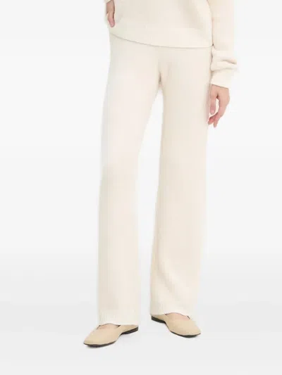 American Vintage Ribbed Knit Trousers In Metallic