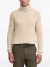 American Vintage Roll-neck Knitted Sweater In Neutral