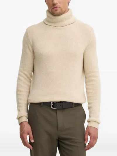 American Vintage Roll-neck Knitted Sweater In Neutral