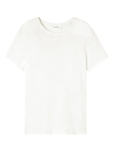 American Vintage Round-neck Short-sleeve T-shirt In White