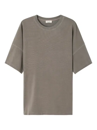 American Vintage Round-neck T-shirt In Brown