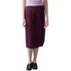 American Vintage Satin Skirt In Raisin/grape In Burgundy
