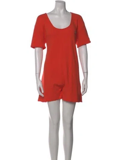 Pre-owned American Vintage Scoop Neck Romper In Orange