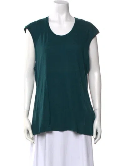 Pre-owned American Vintage Scoop Neck Short Sleeve T-shirt In Green