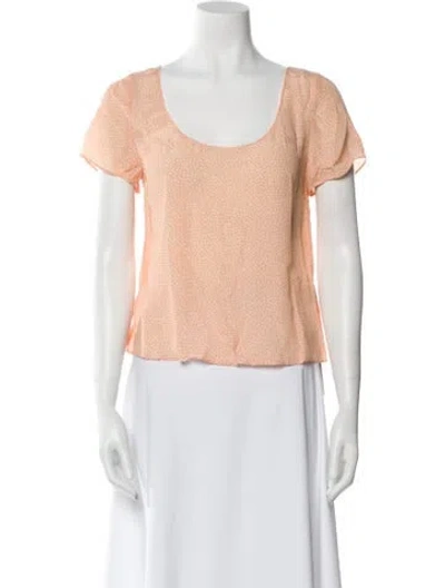 Pre-owned American Vintage Scoop Neck Short Sleeve T-shirt W/ Tags In Orange