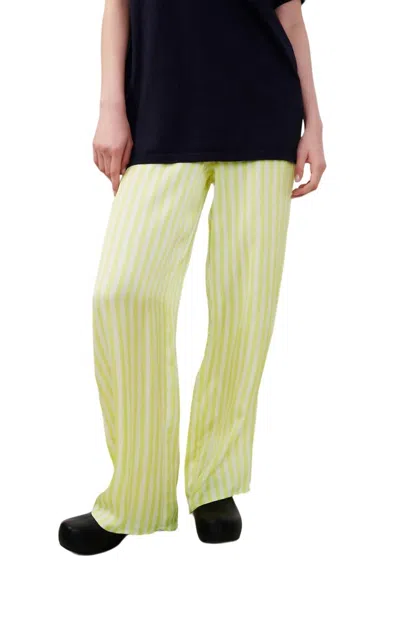 American Vintage Shanning Pant In Fluorescent Yellow Stripes In Multi