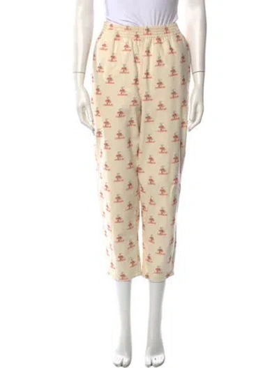 Pre-owned American Vintage Silk Straight Leg Pants In Neutral