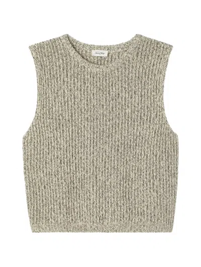 American Vintage Sleeveless Marled Sweater In Gray