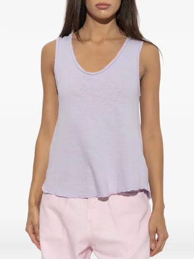 American Vintage Sonoma Raw-edge Vest Top In Gray