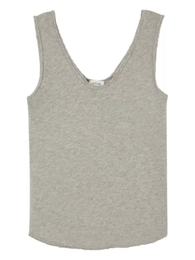 American Vintage Sonoma Scoop-neck Tank Top In Gray