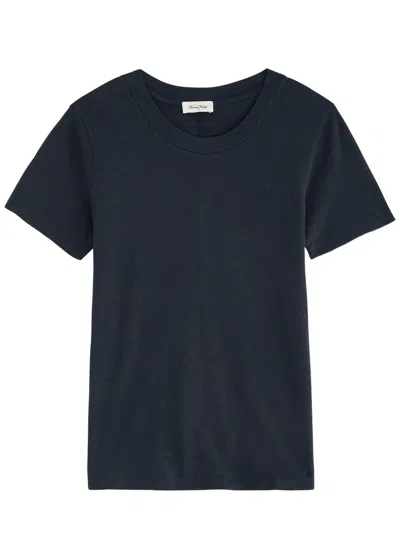 American Vintage Sonoma Slubbed Cotton T-shirt In Navy