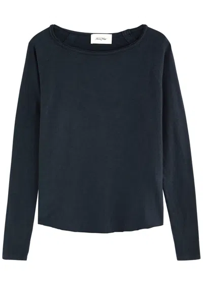 American Vintage Sonoma Slubbed Cotton Top In Navy