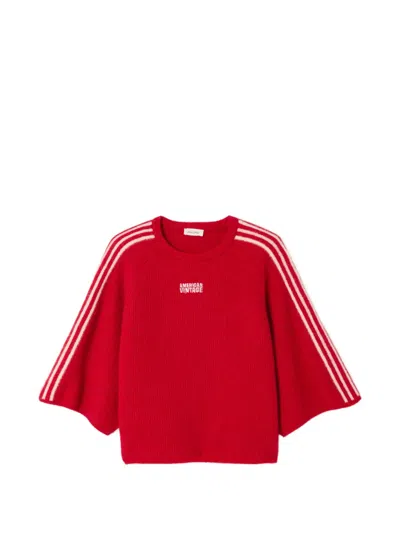 American Vintage Striped-sleeve Vitow Top In Red