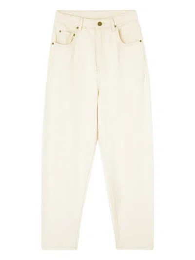 American Vintage Tineborow Puffball Jeans In White