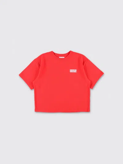 American Vintage T-shirt Kids In Red