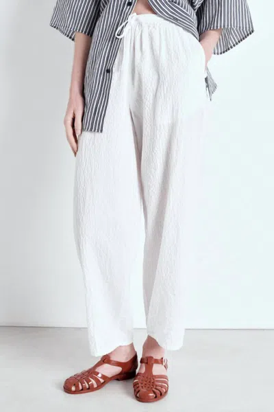 American Vintage Tuffaz High Waist Pants In Coconut In White