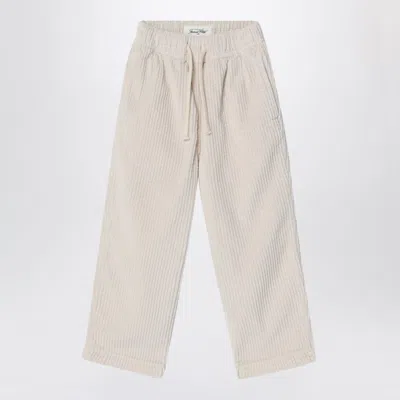 American Vintage Unisex Ribbed Trousers In Neutral