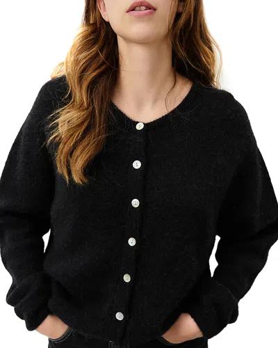American Vintage Vito Long Sleeve Cardigan In Black