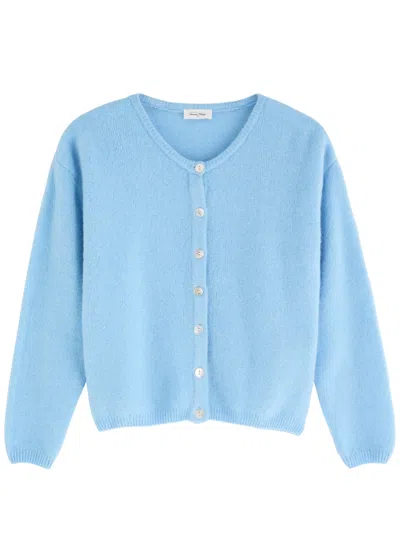 American Vintage Vitow Alpaca-blend Cardigan In Light Blue