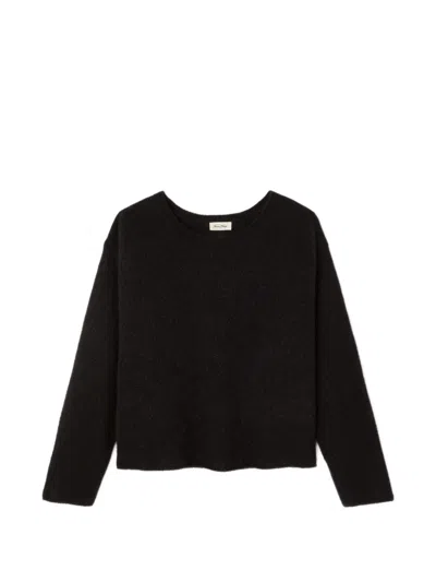 American Vintage Vitow Boat-neck Sweater In Black