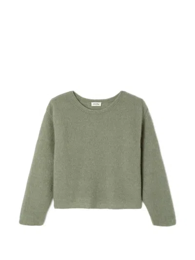 American Vintage Vitow Boxy-cut Sweater In Green