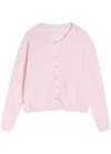 American Vintage Vitow Brushed-knit Cardigan In Pink