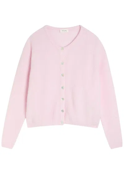American Vintage Vitow Brushed-knit Cardigan In Pink