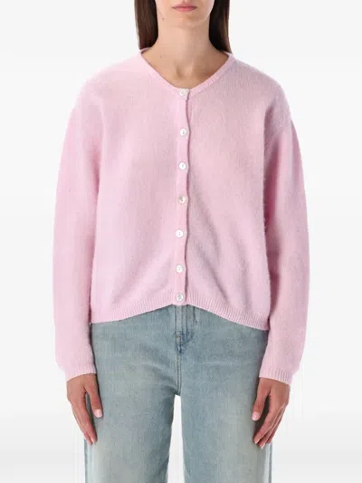 American Vintage Vitow Button-front Cardigan In Pink