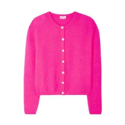 American Vintage Vitow Cardigan Rose Fluo In Pink