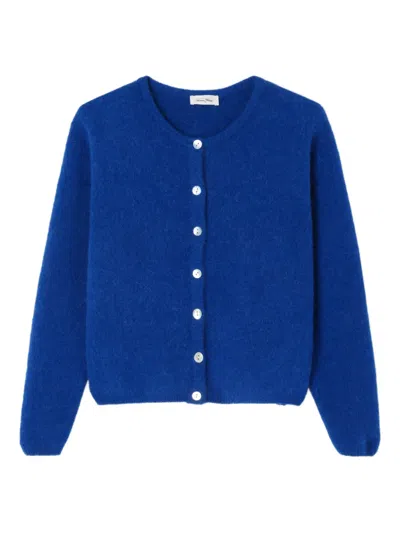 American Vintage Vito Long Sleeve Cardigan In Blue