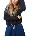 American Vintage Vitow Crewneck Cardigan In Abysse Chine