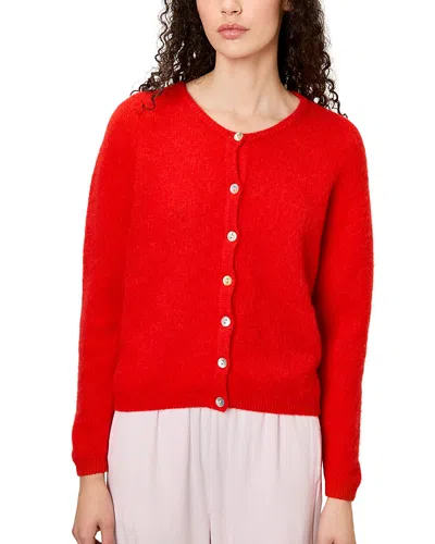 American Vintage Vitow Crewneck Cardigan In Fraise