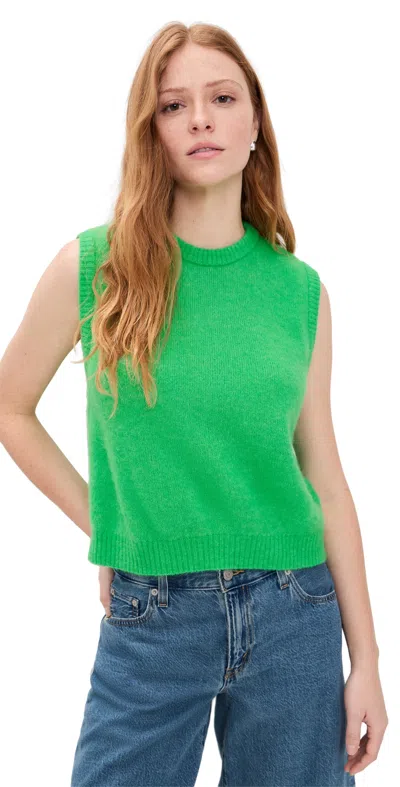 American Vintage Vitow Sweater Vest Jardin Chine In Green